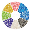 Fashewelry 1200Pcs 8 Colors Transparent Acrylic Beads TACR-FW0001-01-1