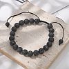 Natural Lava Rock Braided Bead Bracelets BJEW-R304-01-8mm-7