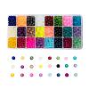 24 Colors Transparent Glass Beads FGLA-JP0001-03-6mm-1