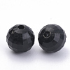 Opaque Acrylic Beads SACR-S300-01B-8mm-2