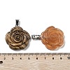 Natural Mixed Stone Carved Pendants G-P520-11P-3