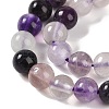 Natural Purple Fluorite Beads Strands G-P530-B08-02-4