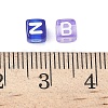 Spray Paint Transparent Acrylic Beads OACR-D314-05-3
