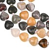 Gradient Color Natural Pink Aventurine & Tiger Eye & Topaz Jade & African Bloodstone & Chinese Southern Jade Beads Strands G-B185-A06-5
