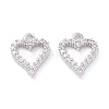 Rack Plating Brass Micro Pave Cubic Zirconia Charms X-ZIRC-C026-08P-1