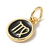 Real 18K Gold Plated Brass Enamel Charms KK-L216-001G-L-3