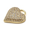 Brass Micro Pave Cubic Zirconia Pendants KK-I276-29G-02-2