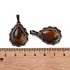 Natural Tiger Eye Teardrop Pendants G-K363-01R-03-3