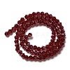 Transparent Electroplate Glass Beads Strands GLAA-F029-4mm-C27-2