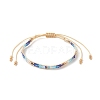 Handmade Japanese Seed Evil Eye Braided Bead Bracelets BJEW-MZ00018-02-1