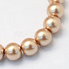 Baking Painted Pearlized Glass Pearl Round Bead Strands X-HY-Q003-4mm-11-2