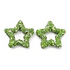 Star Shape Polymer Clay Rhinestone Beads CLAY-NH0001-06I-1