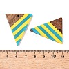 Epoxy Resin & Walnut Wood Pendants RESI-N039-121T-3
