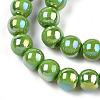 Electroplate Opaque Glass Beads Strands X-GLAA-T032-P6mm-AB06-2