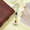 Flower Pattern Alloy Hook Bookmarks AJEW-JK00250-4