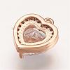 Brass Micro Pave Cubic Zirconia Charms ZIRC-E117-36-3