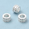 Rack Plating Brass Cubic Zirconia European Beads KK-R147-10S-1