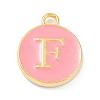 Golden Plated Alloy Enamel Charms X-ENAM-Q437-14F-1
