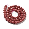 Natural Thulite Beads Strands G-Z044-A02-03-3