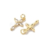 Brass Micro Pave Cubic Zirconia Pendants X1-KK-Q068-49A-G-2