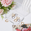 SUNNYCLUE 12Pcs 2 Colors 201 Stainless Steel Huggie Hoop Earring Findings STAS-SC0004-68-6