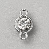 Faceted Glass Flat Round Connector Charms FIND-WH20042-56N-1