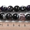 Faceted Natural Fire Crackle Agate Beads Strands G-F447-12mm-N17-5