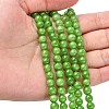 Natural Mashan Jade Round Beads Strands G-D263-6mm-XS17-5