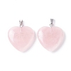 Natural Rose Quartz Pendants X-G-G956-B53-FF-2