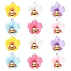 30Pcs 6 Colors Opaque Resin Pendants RESI-YW0006-11-1
