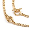Brass Curb Chain Bracelets & Necklaces Jewelry Sets X-SJEW-JS01111-2