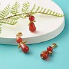 Dyed & Heated Natural Carnelian Pendant Decorations HJEW-JM00541-01-2