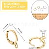 Brass Huggie Hoop Earring Findings KK-NB0002-27-2
