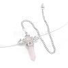Natural Rose Quartz Dowsing Pendulum Big Pendants PW-WG53910-05-1