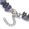Natural Lapis Lazuli Chips Beaded Bracelet BJEW-JB09686-06-3
