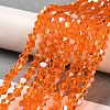 Transparent Electroplate Glass Beads Strands EGLA-A039-T2mm-B11-4