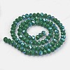 Electroplate Opaque Solid Color Glass Beads Strands EGLA-A034-P4mm-L05-2