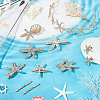 8 Style Starfish Alligator Hair Clips & Stud Earrings & Headband Set AJEW-PH0011-44-5