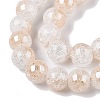 Electroplated Crackle Glass Beads Strands X-EGLA-N014-8mm-02-3