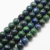 Natural Chrysocolla and Lapis Lazuli Beads Strands G-P281-03-6mm-1