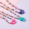 (Jewelry Parties Factory Sale)3Pcs 3 Style Interlocking Clasps Pendant Necklaces Set with Star and Candy NJEW-JN03588-2