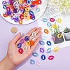 DICOSMETIC 400Pcs 10 Colors Acrylic Linking Rings FIND-DC0001-44-3