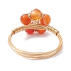 4Pcs 4 Styles Natural Mixed Gemstone Star Finger Rings GG-CJA9F5-G-5