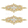 Rhombus Iron on Rhinestone Appliques DIY-WH0304-975B-1