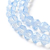 Baking Paint Transparent Glass Beads Strands DGLA-A034-J6MM-D01-3