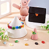 80Pcs 2-Hole Porcelain Buttons PORC-PJ0001-02F-7