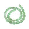 Natural Green Aventurine Flat Oval Bead Strands G-M206-22-2