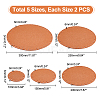 10 Pcs 5 Style Flat Round Felt Fabric DIY-PH0009-24D-2