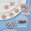 10Pcs Alloy Rhinestone Shank Buttons BUTT-FG0001-41A-4