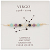 Natural stone constellation bracelet with 12 zodiac signs NR2952-2-1